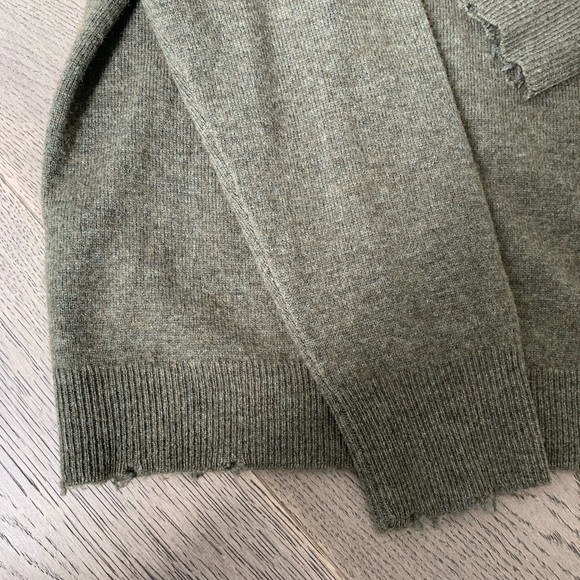 NWOT Current Elliot cashmere blend distressed sweater - Picture 5 of 9